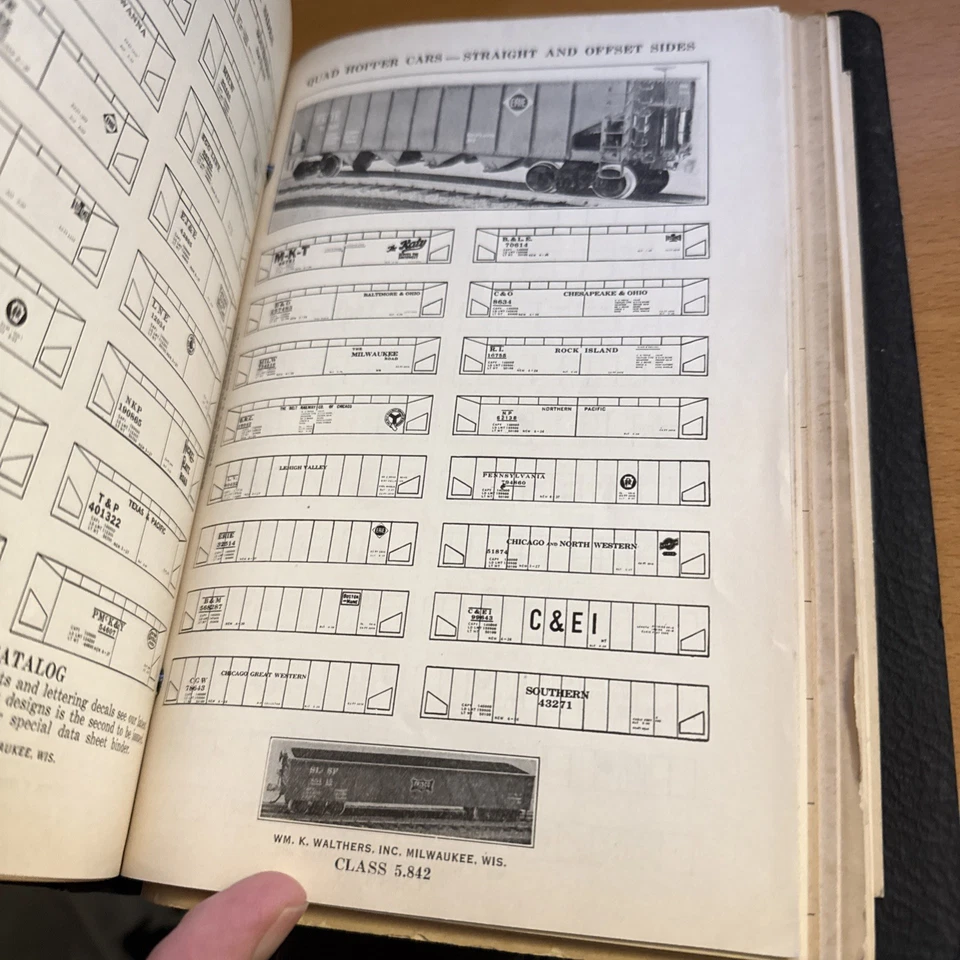 Carpeta de folletos única Walther's HO Model Railroad Research Guild 1940 de colección Foto 3 de 4