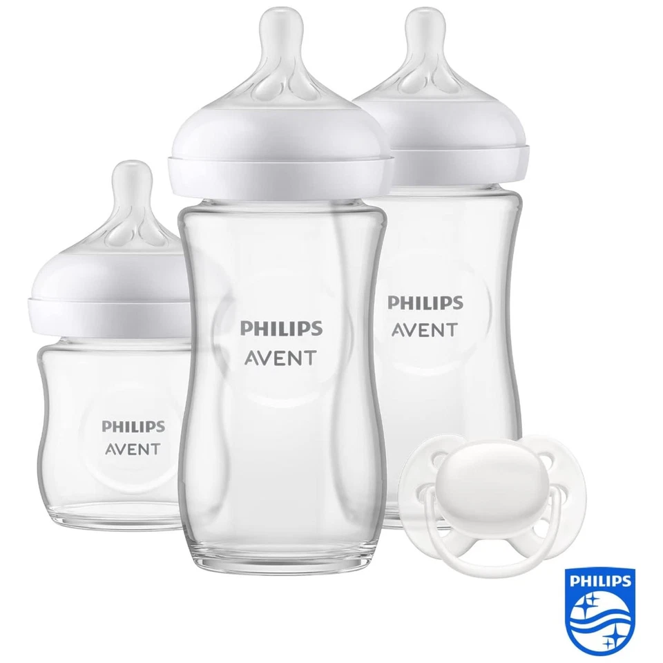 Philips Avent Glas Baby Flasche Neugeborenes Geschenk Set │ Für 0 Monate + │ - Bild 3 von 4