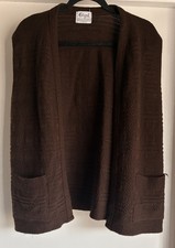Milrank Women Brown Vest Sleeveless Vintage USA Made Boho Waistcoat Gilet