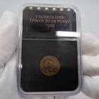 1900 1c Indian Head Penny One Cent Coin Unc in Slab