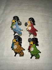 Pirates of the Caribbean Color Parrots Disney Parks Trading 4 Pin Set Brand New
