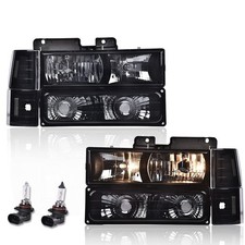 Headlight Assembly Black Gmcchevy Sierrackyukonsuburban 15002500 1994-1998