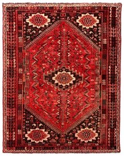 Authentic Hand Knotted Antique Tribal Shrz Pictorial Wool Area Rug 10 x 6 Ft