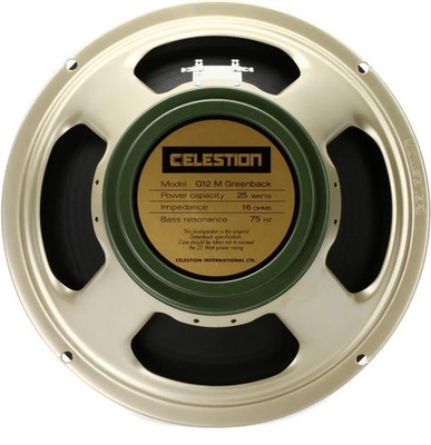 Celestion G12M Greenback 12'' 25-Watt Replacement Guitar Speaker 16 Ohm