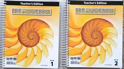 BJU Press Pre-Algebra Teacher's Edition Book 1 2nd Edition Spiral Bound