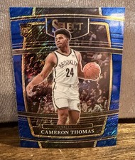 2021-22 Panini Select - Concourse Cameron Thomas #21 Blue Shimmer Prizm (RC)