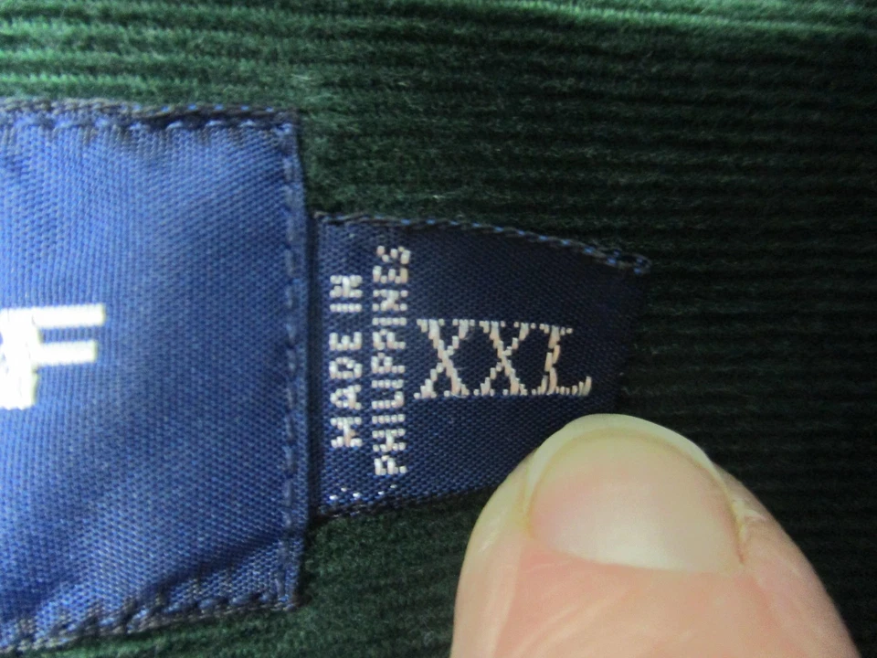 Polo Golf Ralph Lauren Shirt Mens 2XL Green Benford Corduroy Elbow Patch Pockets - Image 3 of 4