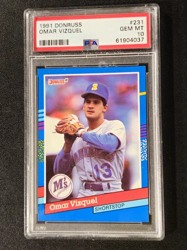 1991 Donruss Omar Vizquel #231 Seattle Mariners PSA 10 Population 9🔥 