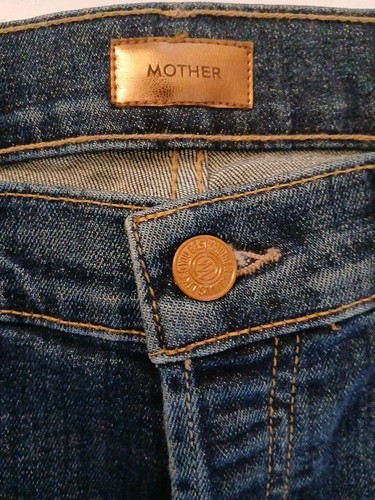 Mother Jeans Damen 25 blau Denim Scrapper Cuff Ankle Fray Wicked Wildflower - Bild 8 von 14