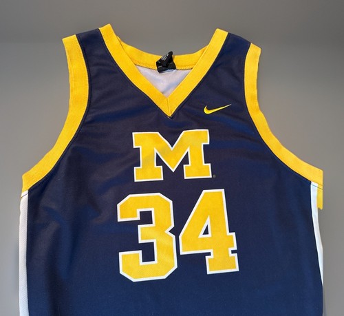 Retro Nike University of Michigan Wolverines Basketball Trikot Herren Large #34 - Bild 3 von 7