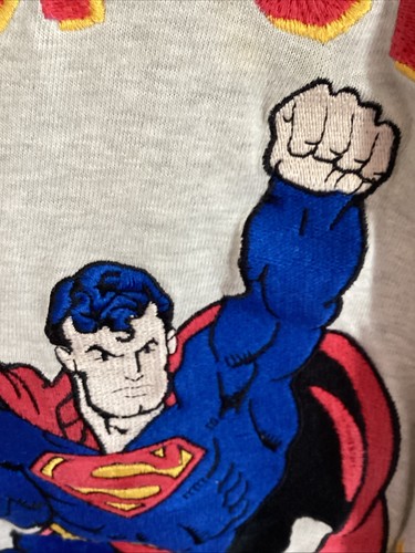 Vintage Superman Hemd Herren Medium Man of Steel 90’s bestickt DC Comics grau - Bild 9 von 18