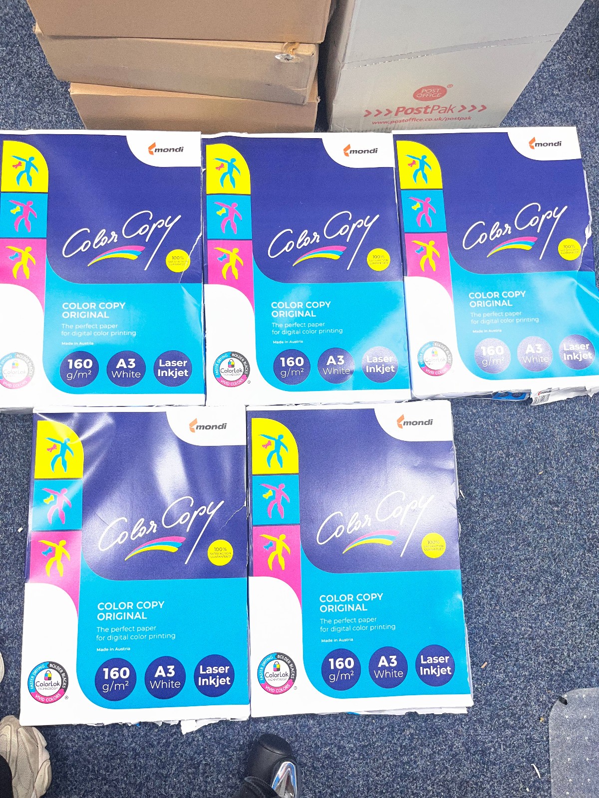 CLEARANCE Mondi Color Copy A3 160gsm Copy Paper  1250 Sheets (5 Packs)