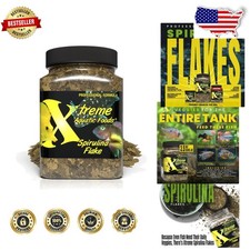 Xtreme Spirulina Flakes 3.5oz - Vibrant Color, Healthy Fish Diet, USA Farm Grown