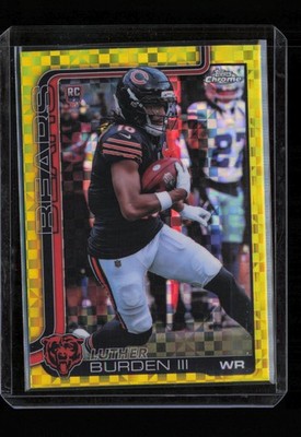 2025 Topps Chrome Luther Burden III Lime Green X-Fractor #334 Chicago Bears