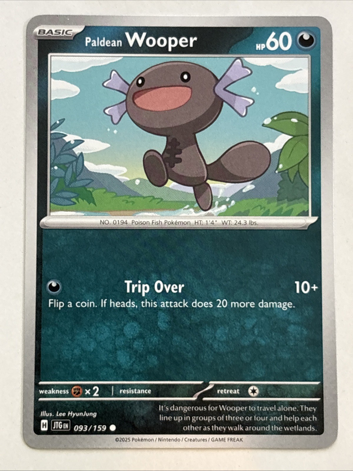 Pokémon TCG Journey Together Paldean Wooper 093/159 NM