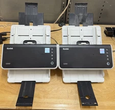 2X Kodak Alaris S2050 Scanner - With AC Adapter, manual, and CD Drivers
