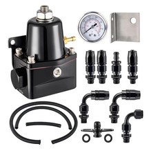 Fuel Pressure Regulator 6an Efi Bypass Return Adjustable 30-70psi Black