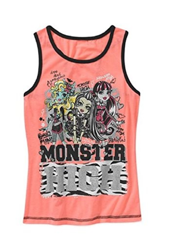Monster High Girls Big Girls Xs - L Racer Back Rib Tank Top (xs 4/5) - Picture 1 of 2