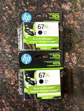 Genuine Original HP 67XL Black Ink Cartridge 2 Pack For HP exp feb 2023
