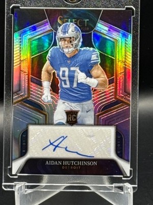 AIDAN HUTCHINSON 2022 Select Rookie RC Silver Prizm Auto #’d 24/199