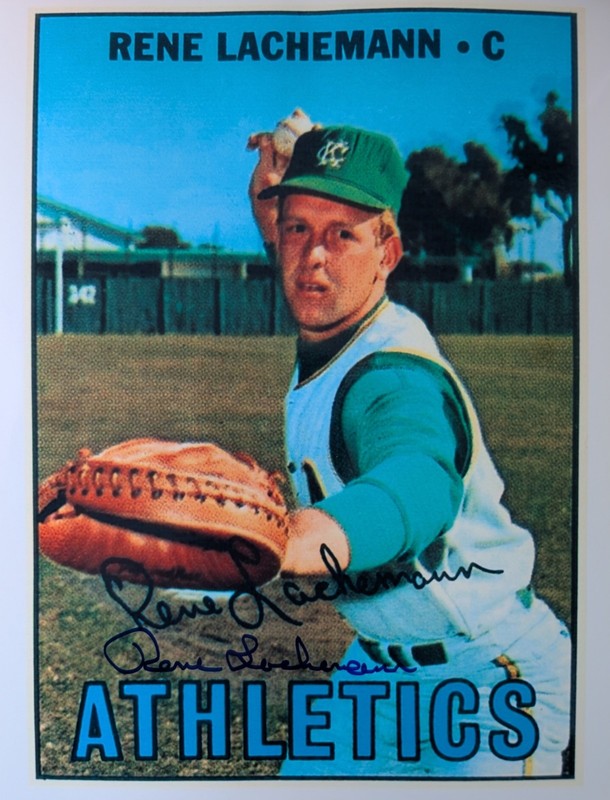 RENE LACHEMANN (Kansas City A's) Signed/Autographed 8x10 Photograph