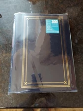 PINNACLE BLUE COLOR PHOTO ALBUM 300 SLIP IN POCKETS 4×6 THREE RING METAL BINDER 