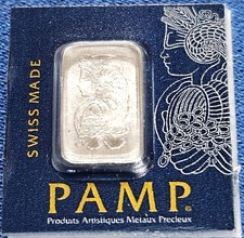 A PAMP Suisse 1 gram .9995 PLATINUM Bar In Sealed Assay Card