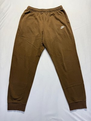 Nike Sportswear Club Fleece Jogger Pants Mens XL Brown Standard Fit Athleisure