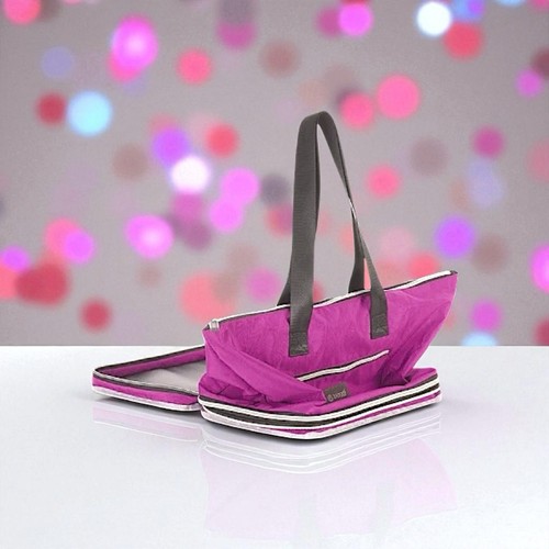 Biaggi Zipsak Boost! Bolso de Mano Púrpura Microplegable Equipaje de Mano Se Expande a 15"x12"x8" Nuevo con Etiquetas - Imagen 5 de 21