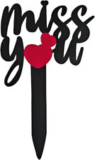 Cemetery Decorations for Grave Miss You Memorial Metal Grave Markers for Mom Dad