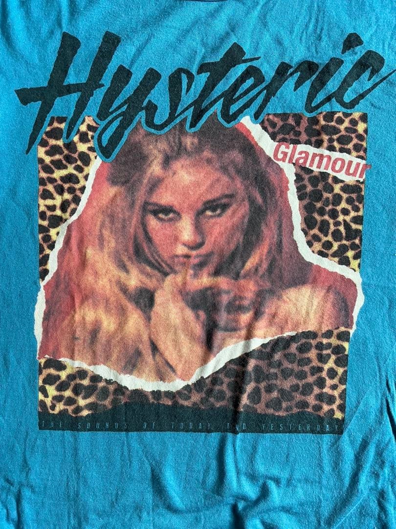 Hysteric Glamour Long Sleeve T-Shirt Blue S Rare Vintage Logo Print
