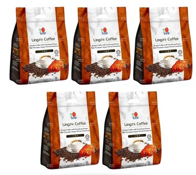5 Packungen DXN Lingzhi Kaffee 3 in 1 Ganoderma Reishi Instant Classic Cafe
