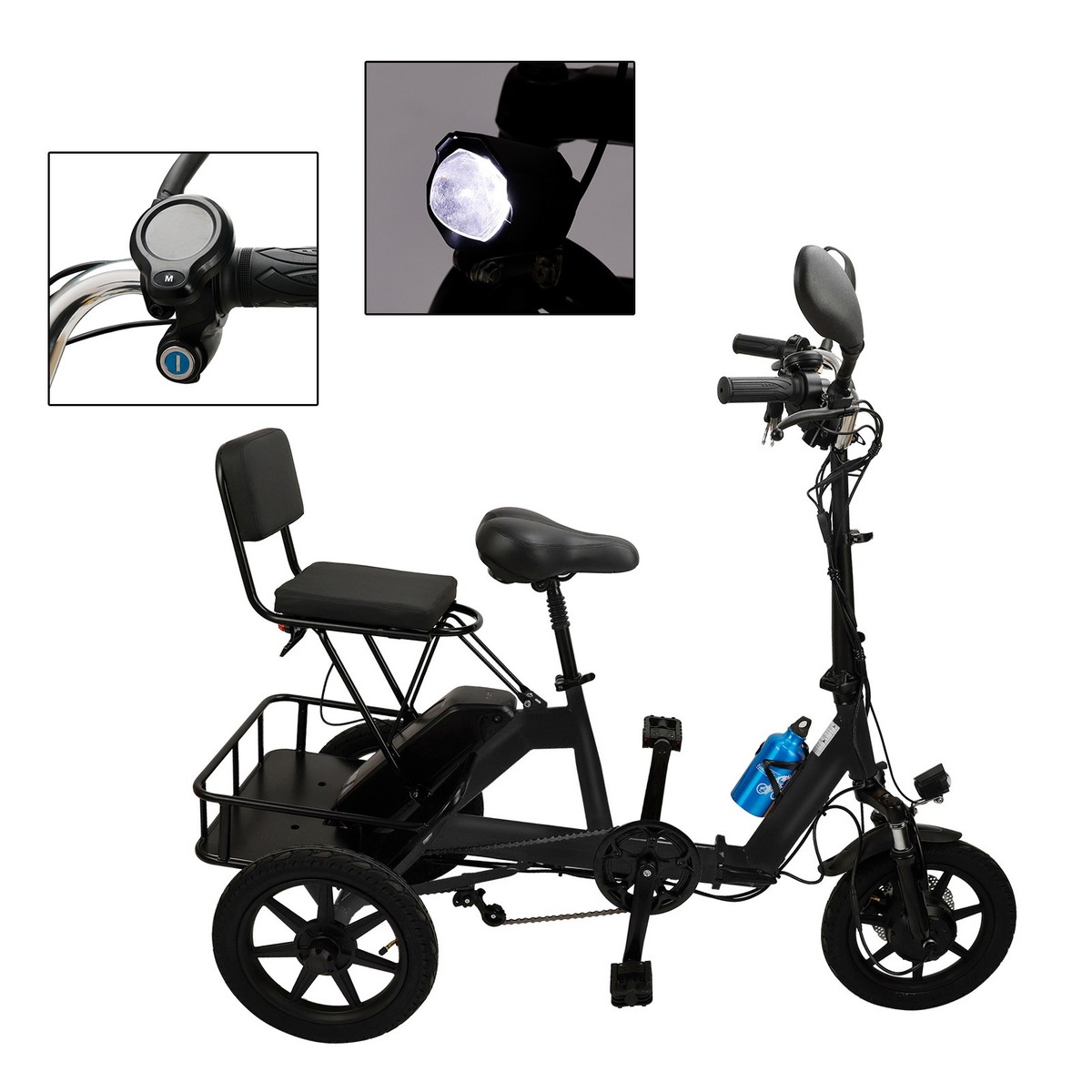 Three Wheel Electric Trike for Adults Wheel Motorized Folding