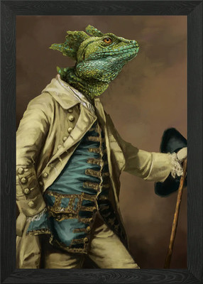 Anthro Lizard Paint 7 of 8 Framed Wall Art Poster Canvas Print Picture