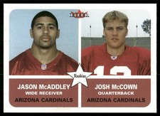 2002 Fleer #287 Jason McAddley Josh McCown Rookie RC Cardinals football card. rookie card picture