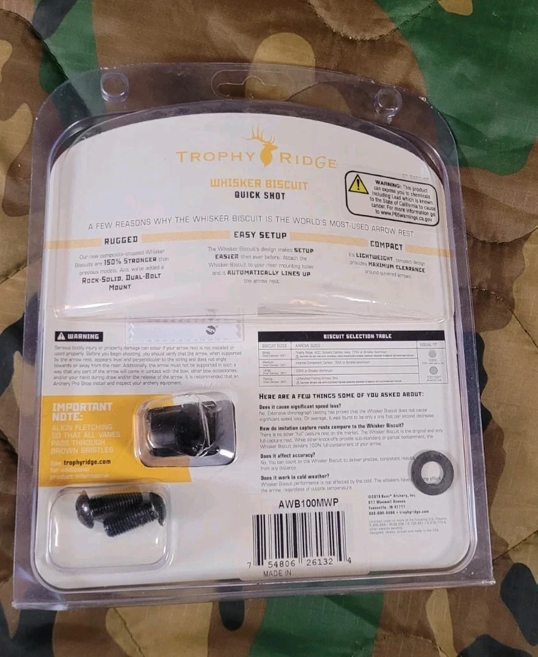 trophy ridge whisker biscuit Arrow Rest Size Medium - Image 2 of 4