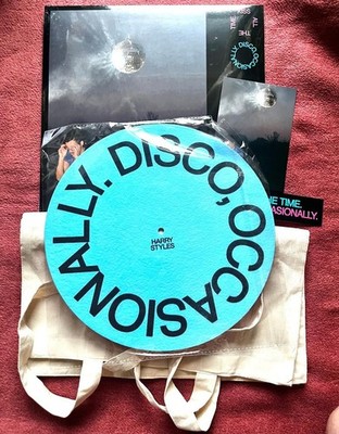 HARRY STYLES KISS ALL THE TIME DISCO OCCASIONALLYRED VINYL SLIPMAT TOTE STICKER