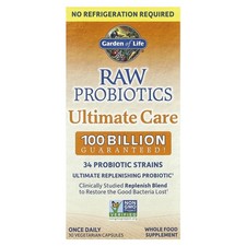 RAW Probiotics, Ultimate Care, Shelf-Stable, 30 Vegetarian Capsules