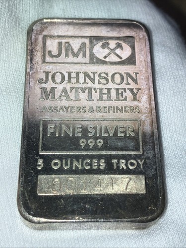 Johnson Matthey 1982 5 oz 0,999 Silberbarren, Escalante Mine Rancher's Exploration