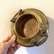 Piccolo Braciere Vintage Souvenir Sud Italia 1970 Rame e ottone patina del tempo