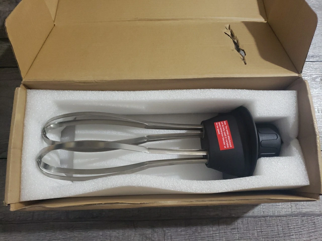 Hi Tek Stainless Steel Whisk - Fits Variable Speed Immersion Blender - 10" READ