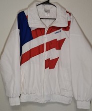 Rare VTG ADIDAS Trefoil American USA Flag Striped Track Jacket 90s L PRISTINE