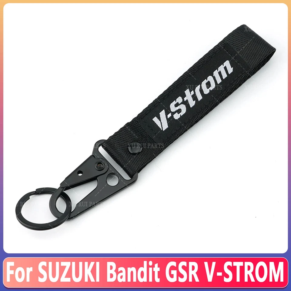 For SUZUKI Bandit GSF 650 1200 GSR 750 V-STROM DL650 Embroidery KeyChain Keyring - Image 4 of 4