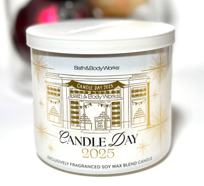 Bath & Body Works CANDLE DAY 2025 SUN-RIPENED RASPBERRY 3 Wick Candle  NEW