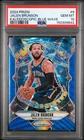 2024 PANINI PRIZM JALEN BRUNSON KALEIDOSCOPIC-BLUE WAVE #9 069/175 PSA 10