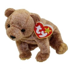 Ty Beanie Baby Pecan the Bear DOB 04/15/99