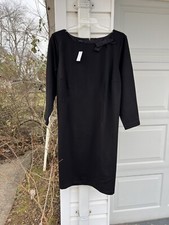 NWT Talbots Take You Anywhere! Sophisticated Black Bow On Neck Dress 20W