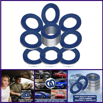 #ad Oil Drain Plug Gasket Washer Crush Seal Premium Aluminum Crush Washer Drain Pl $13.36