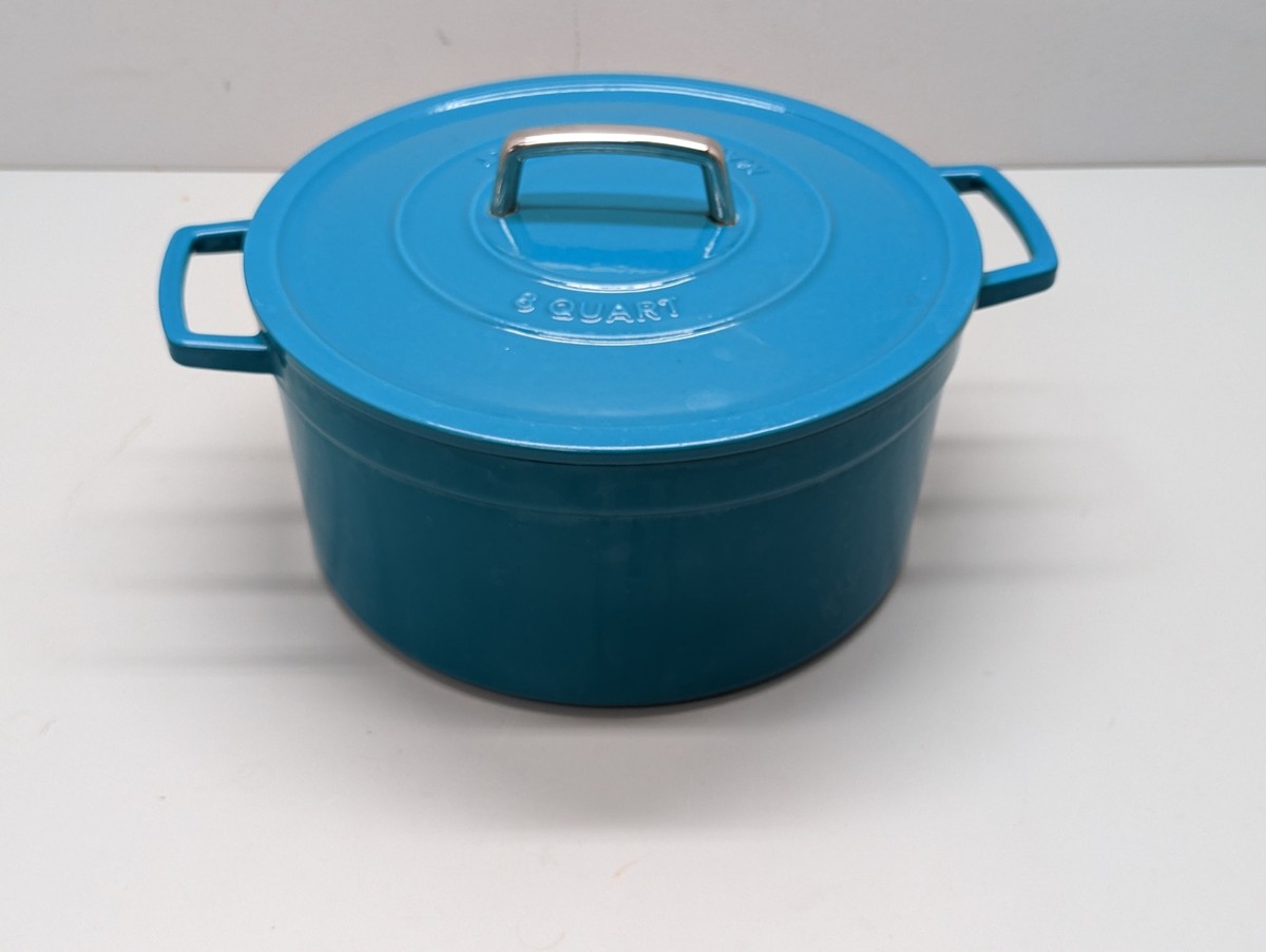 Martha Stewart 8 Quart Enameled Cast Iron Dutch Oven - Teal | eBay