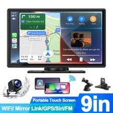 9" Wireless Car Stereo Apple Carplay Android Auto GPS with 1080P Backup Camera